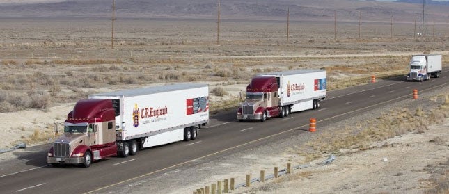  Platooning trucks are not expected to eliminate the need for drivers, but the technology could an enticement to younger workers. 