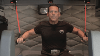 An in-cab exercise system can help drivers stay fit by providing suspension training in and around the cab. The FIT system from Freightliner can attach inside the sleeper.