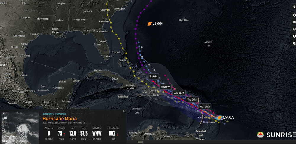  Image courtest of Riskpulse- Hurricane Maria 