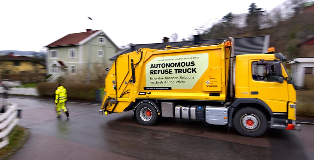  Volvo is testing an autonomous refuse vehicle in Sweden. CTO Lars Stenqvist says that people are hesitant about the technology until the company can demonstrate it. 