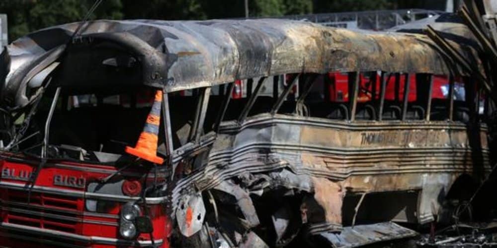  The November 2015 bus accident that killed six migrant workers in Florida is pictured. 