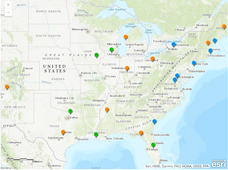  Image of all projects funded by the FASTLANE grant with 2017 funds. 
