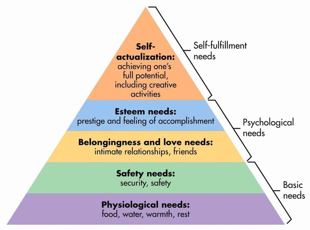  Meeting the basic needs leads to higher level functioning and satisfaction. 