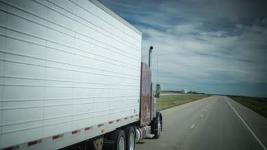 truck passing on highway