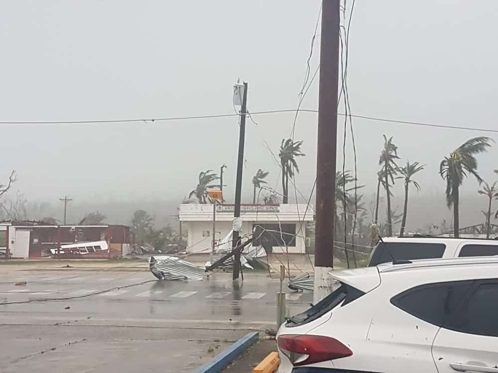  Damage on the island of Tinian from Super Typhoon Yutu, October 25, 2018.  (Photo: @emuna670 on Twitter)  