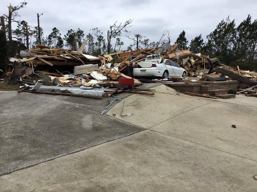  Tornado damage just south of Beauregard, Alabama on Sunday, March 3, 2019.  (Photo: National Weather Service - Birmingham)  