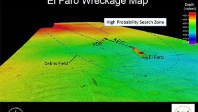Map of El Faro wreck