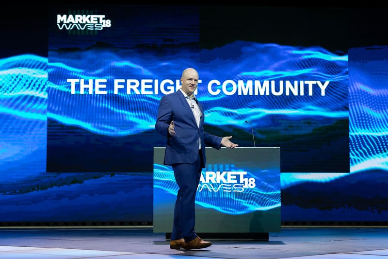  freightwaves founder and ceo, craig fuller, at freightwaves’ marketwaves18 event 