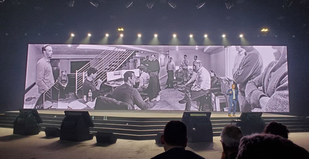  Nikola Motor founder and CEO Trevor Milton shared this photo during Nikola World 2019 in Scottsdale, Arizona, on April 16, 2019, of the company’s early employees working in his basement. ( Photo: Brian Straight/FreightWaves ) 