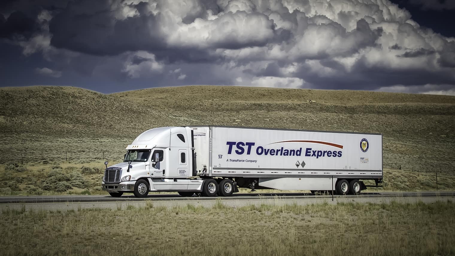 A tractor-tractor from TFI International's TST Overland Express