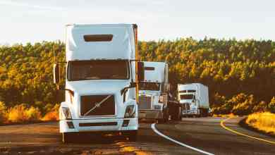 White truck convoy road forest roadside - stock - credit Quintin Gellar and Pexels