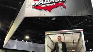 Wabash National's Dustin Smith in trailer