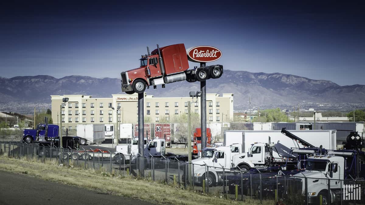 Peterbilt Truck Hoisted