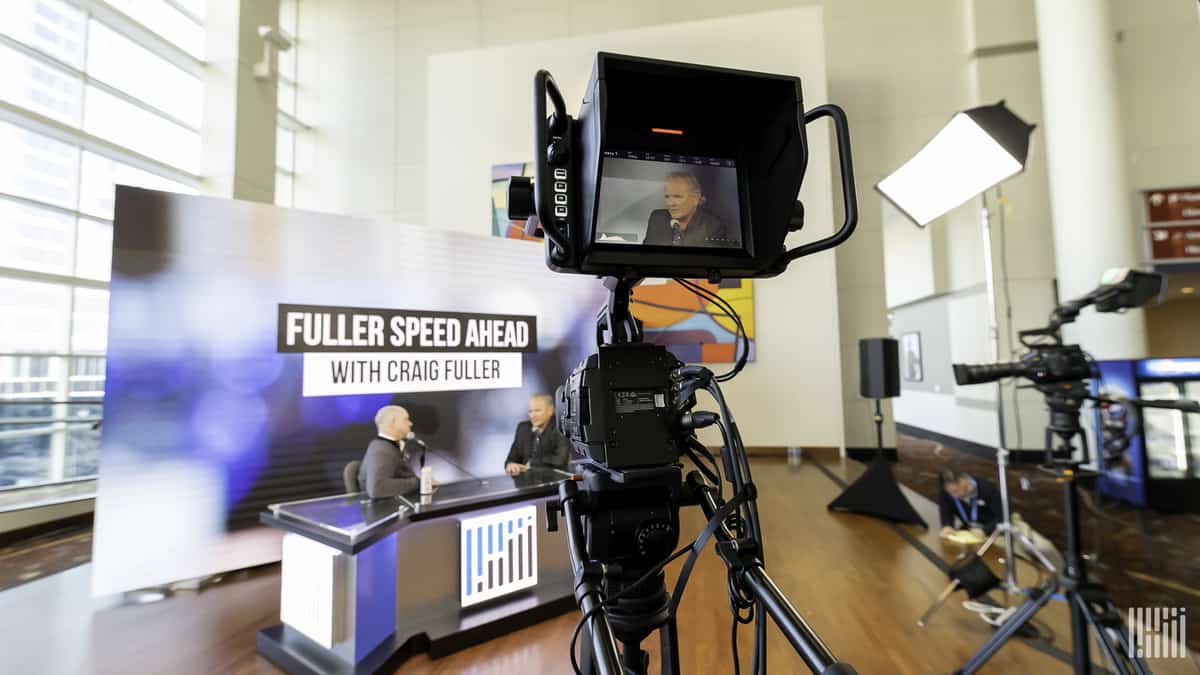 On the set of "Fuller Speed Ahead" at FreightWavesLIVE in Chicago, Illinois on November 12-13.