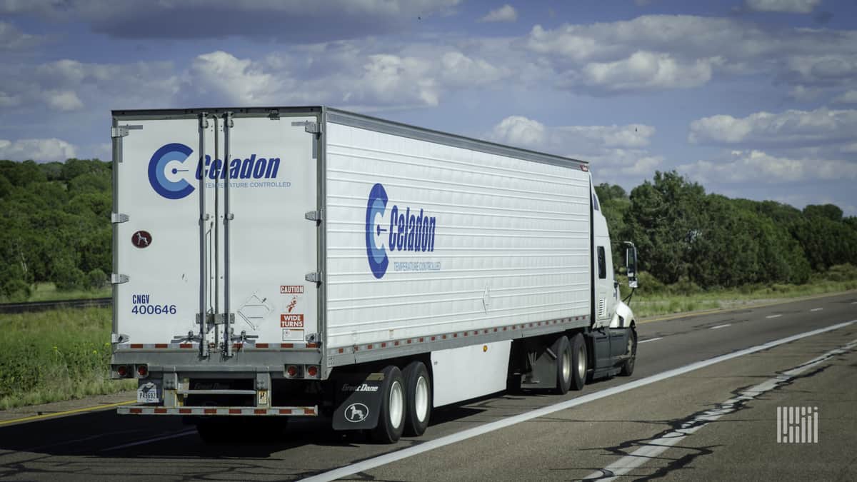 A Celadon tractor-trailer in better days. (Photo credit: FreightWaves)