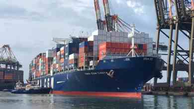 CMA CGM Ship in Kingston Jamaica