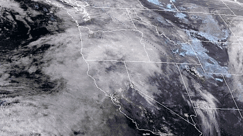 Satellite animation of storm over the western U.S.
