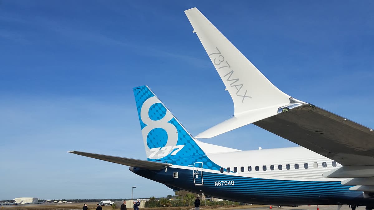 Back half of a Boeing 737 MAX