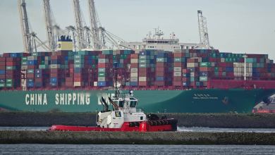 Chinese container ship
