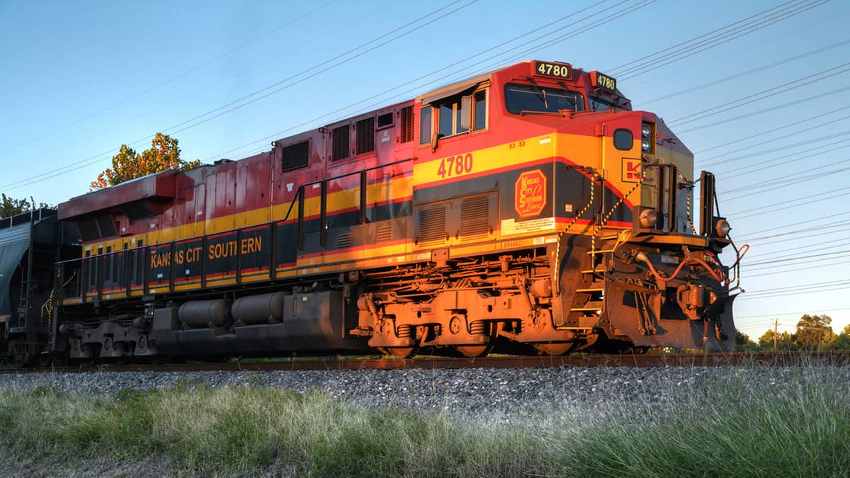 A photograph of a train in daytime.