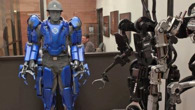 Wearable robot power suit looks like a superhero