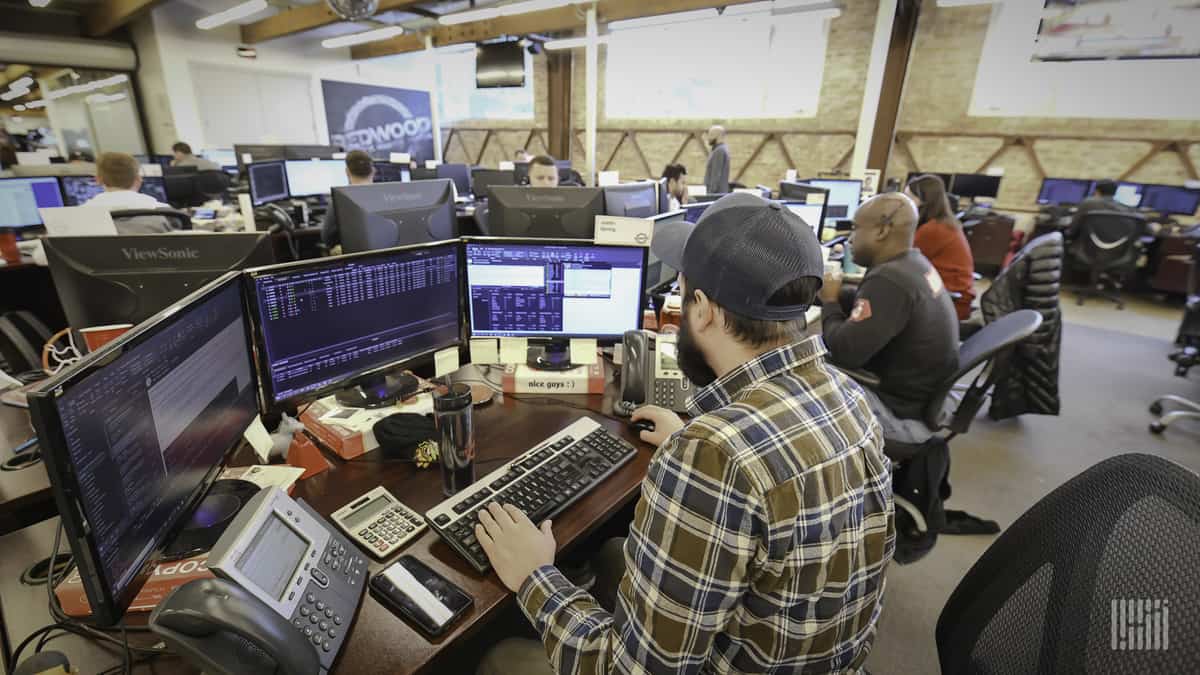 Redwood Logistics' brokerage floor in Chicago.