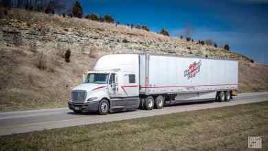Heartland Express truck on road