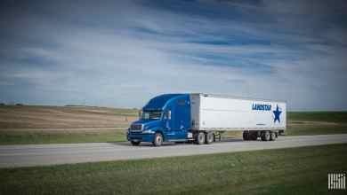 Landstar tractor-trailer on highway