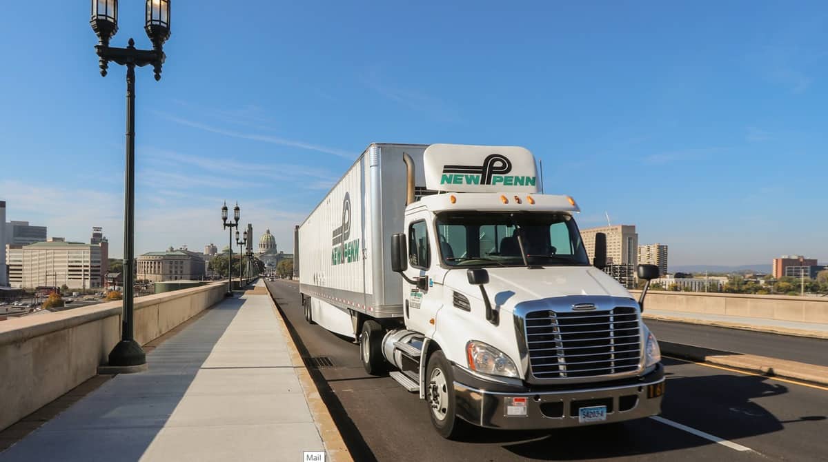 New Penn truck on bridge