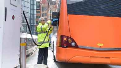 Charging electric bus
