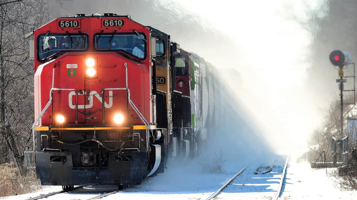 A Canadian National train