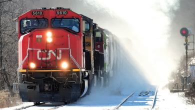 A Canadian National train