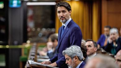 Canadian Prime Minister Justin Trudeau in Canada's House of Commons