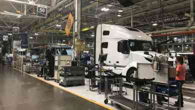 Volvo truck in final assembly