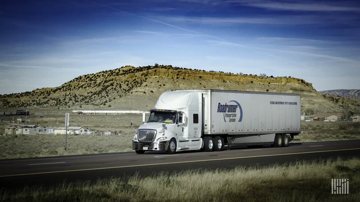 Roadrunner truck on road