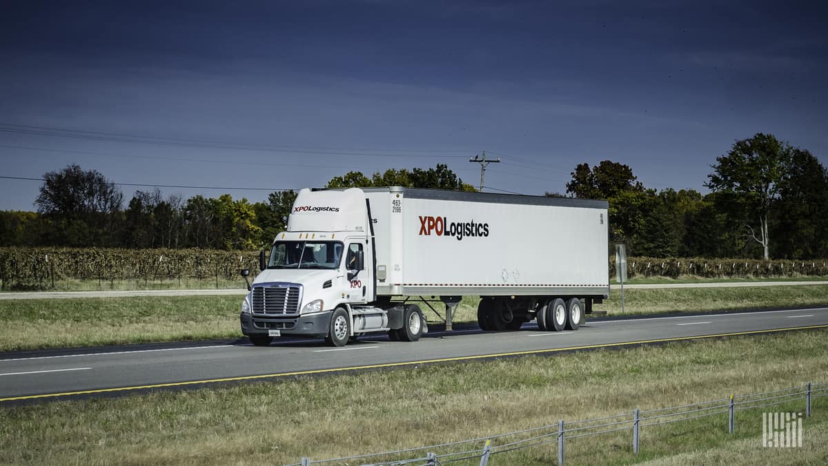 XPO truck on highway