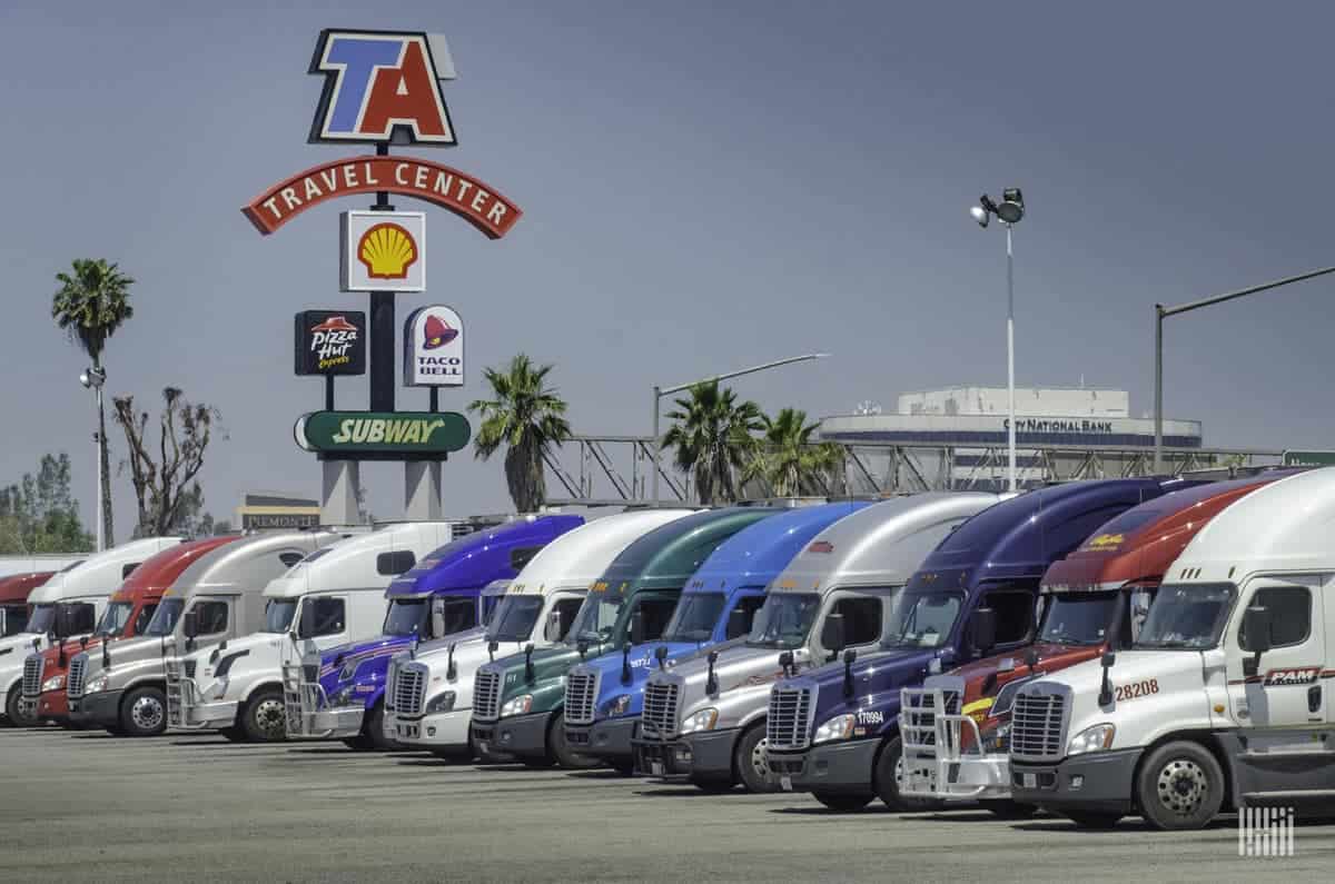 Truck stop/rest stop update: TA says diesel volumes are “elevated” -  FreightWaves