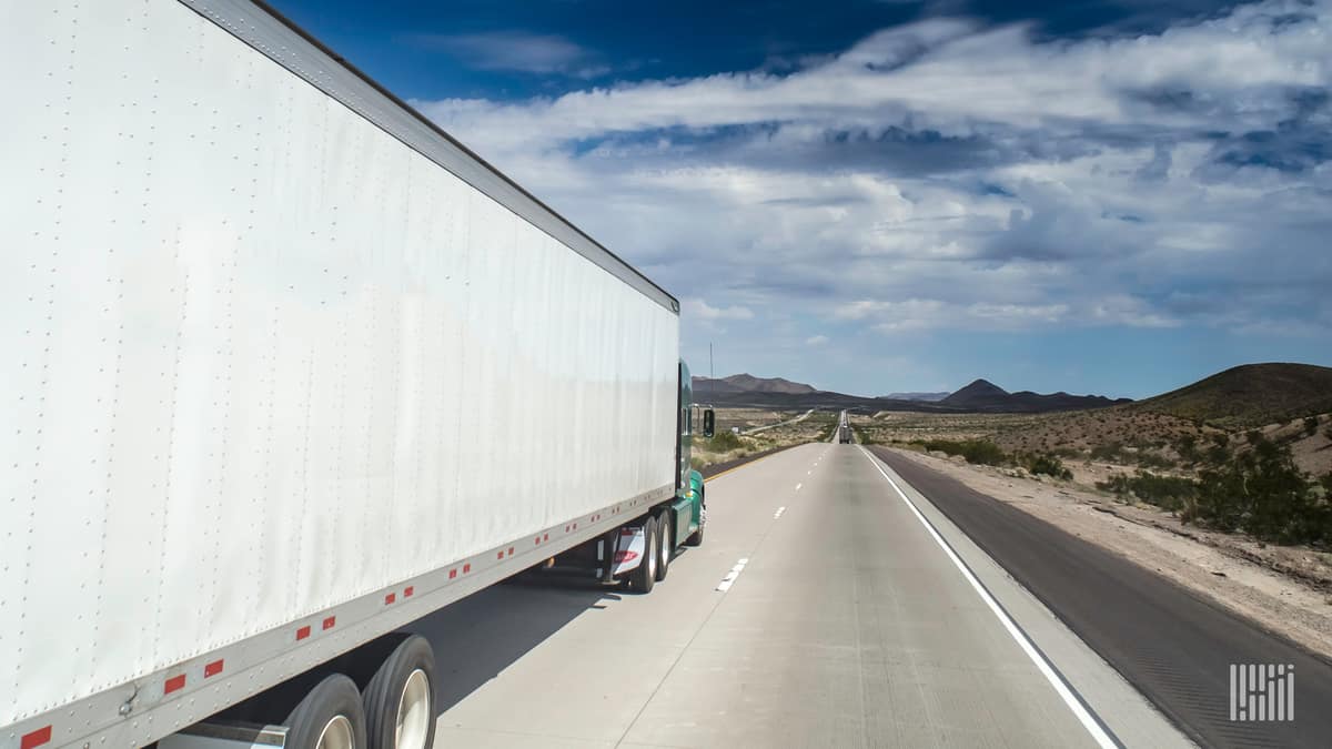 unidentified tractor-trailer on highway