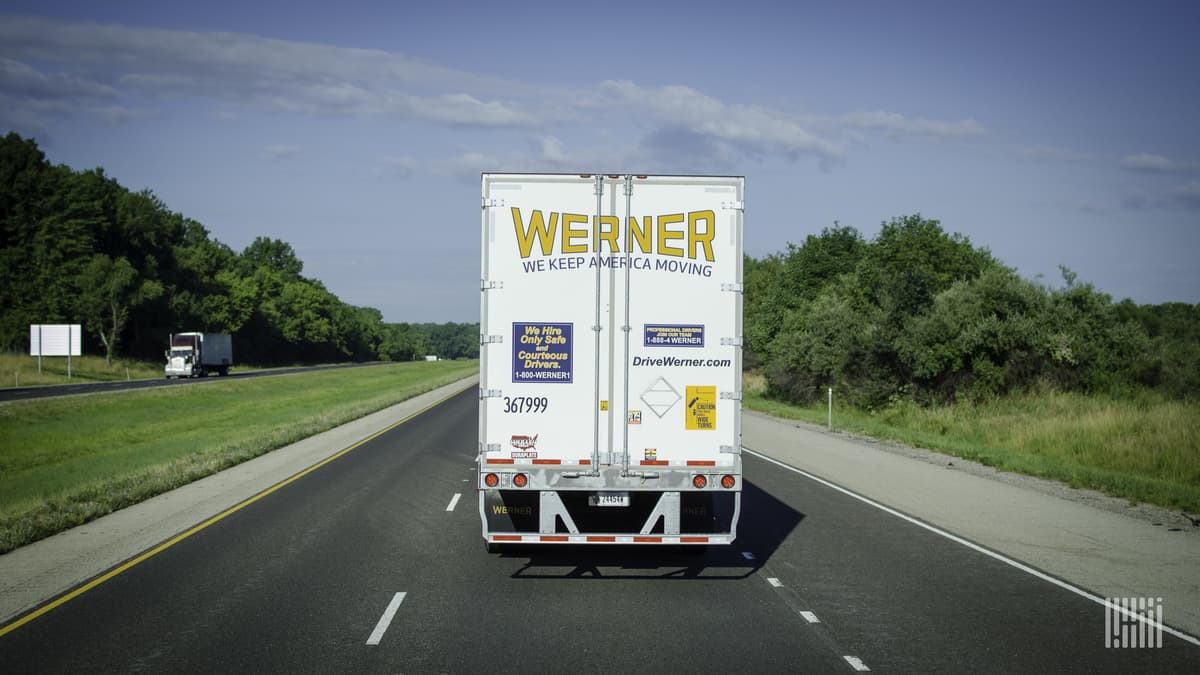 Werner truck on highway