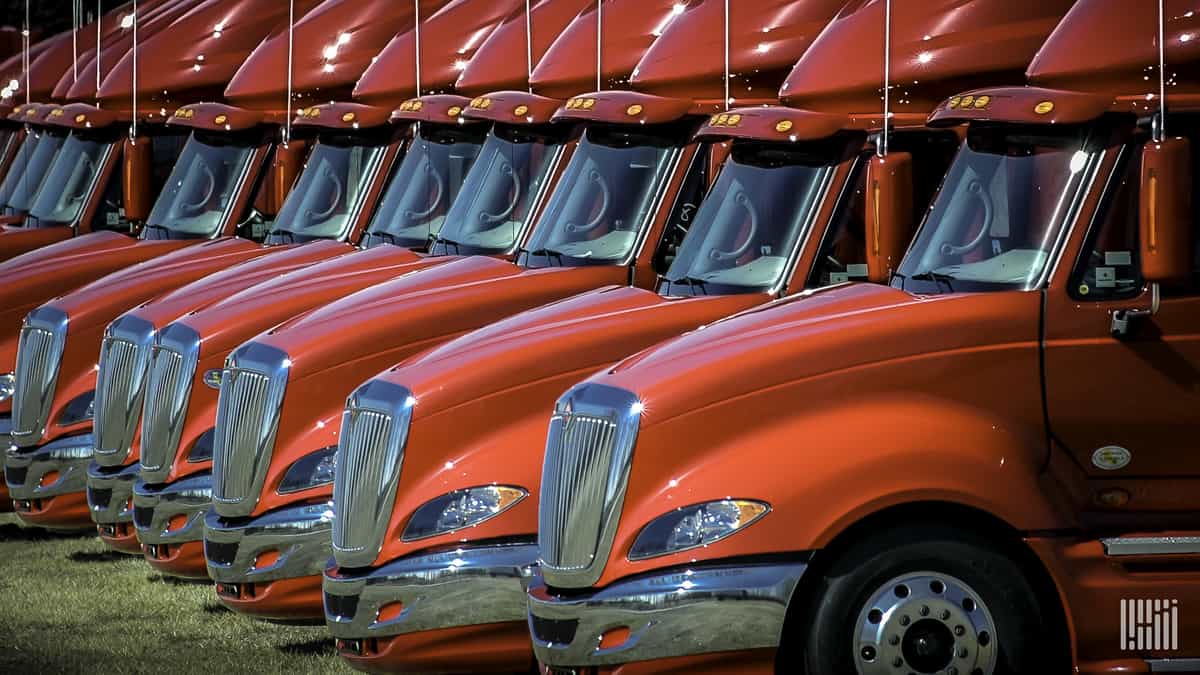 Row of used trucks