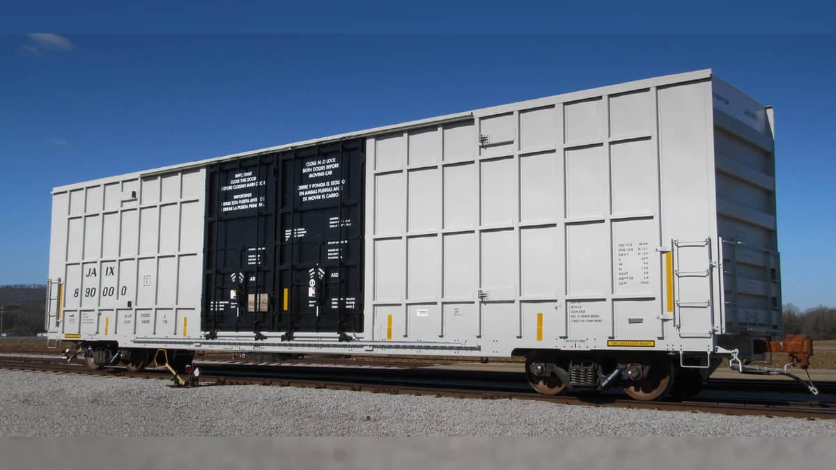 A photograph of a railcar.