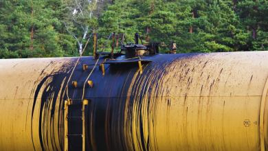 A photograph of the top of a tank car.