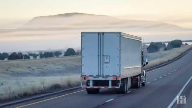 unidentified truck on highway