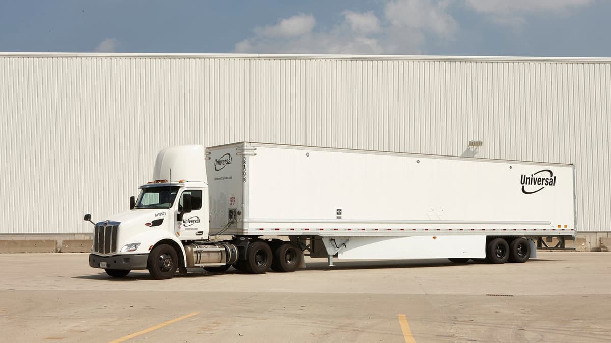 A Universal Logistics tractor-trailer.