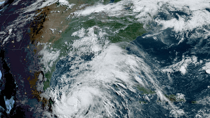 Satellite animation of Tropical Storm Cristobal on June 3, 2020.