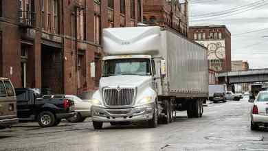 JJ Keller truck in city