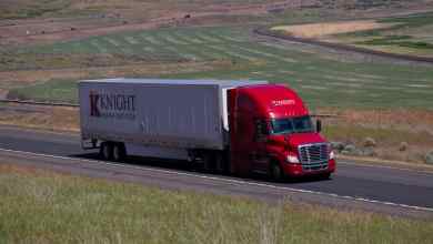 Knight truck on the road