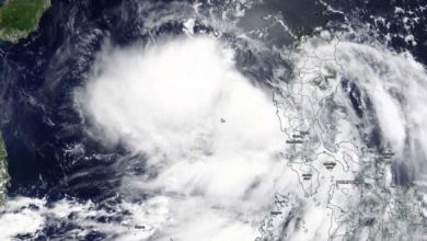 Satellite photo of Tropical Storm Nuri, June 12, 2020.