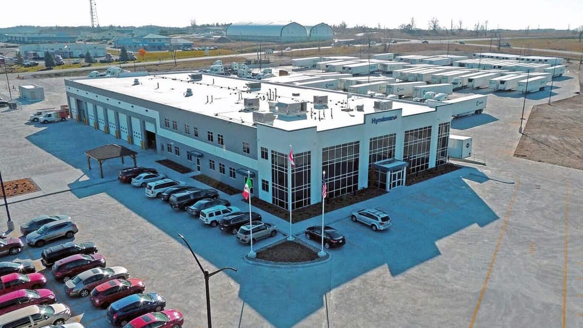 An aerial view of the former headquarters of Celadon Group's Hyndman Transport. Former Hyndman drivers have begun receiving payouts from the federal government. 