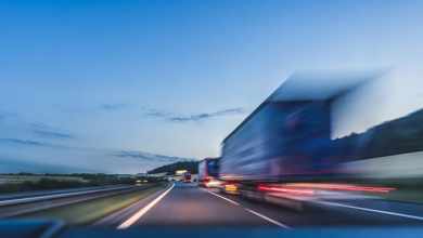 Speeding truck